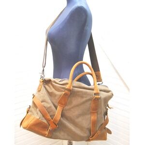 Vintage Wonder Youth messenger‎ bag Canvas & Leather large school bag crossbody